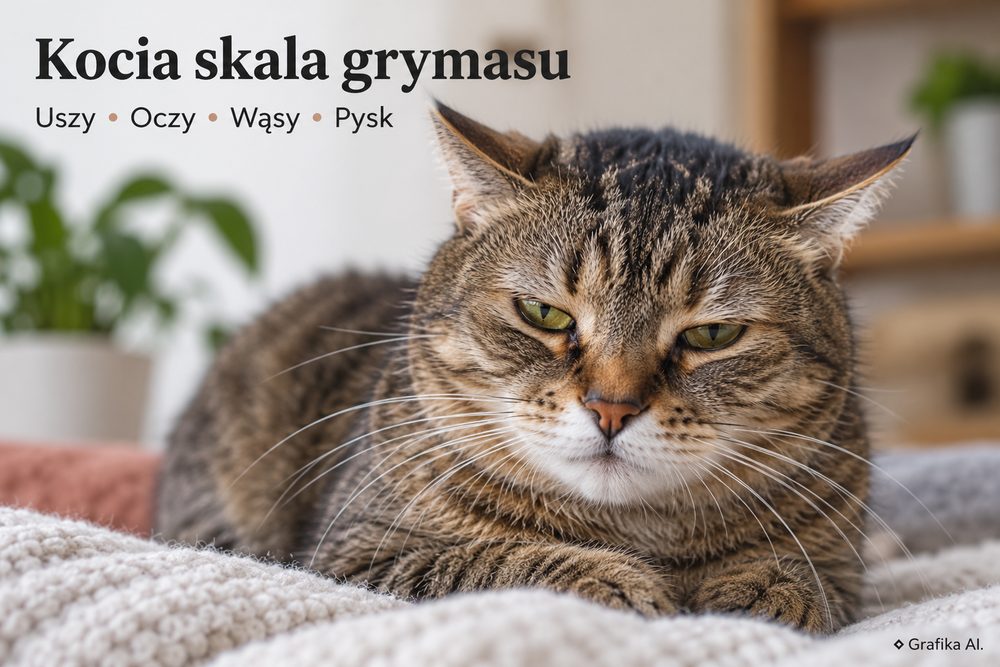 Mimika kota oceniana za pomocą Feline Grimace Scale